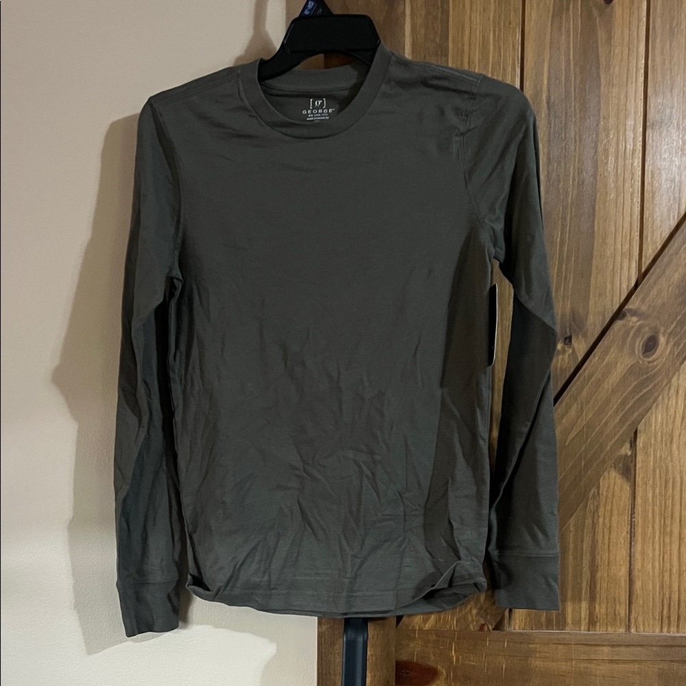 George Men's Dark Gray Long Sleeve Shirt